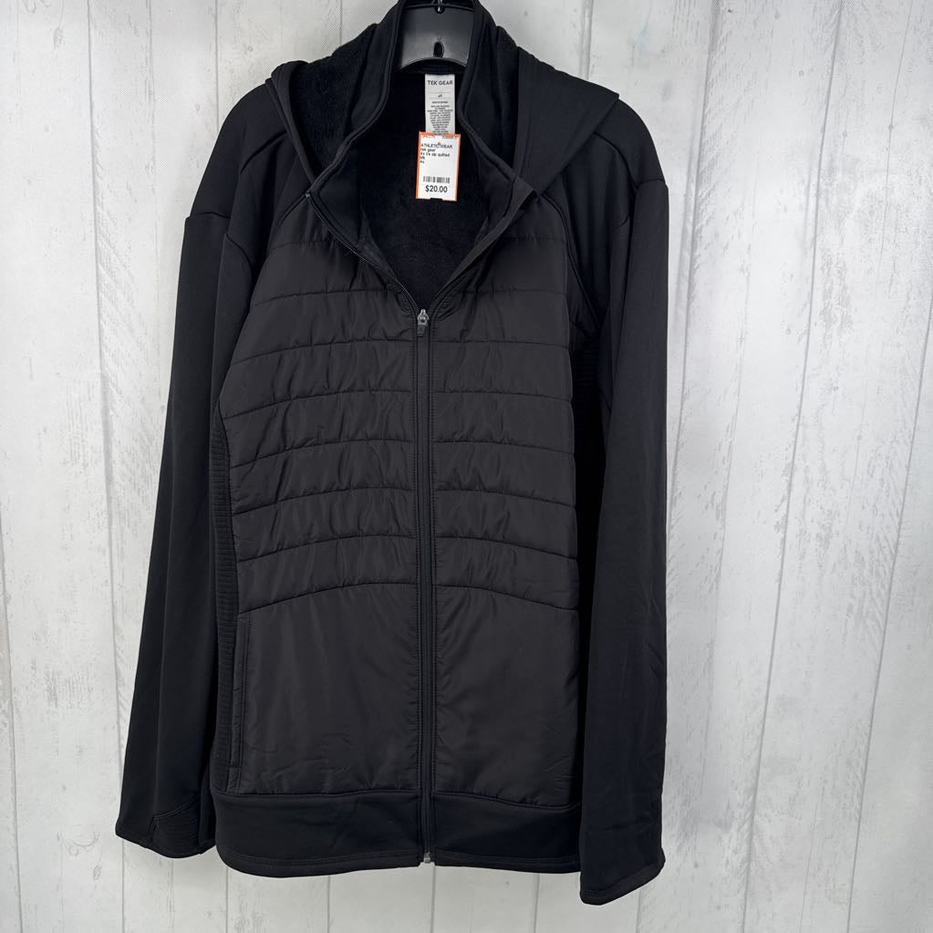 4x l/s zip quilted coat
