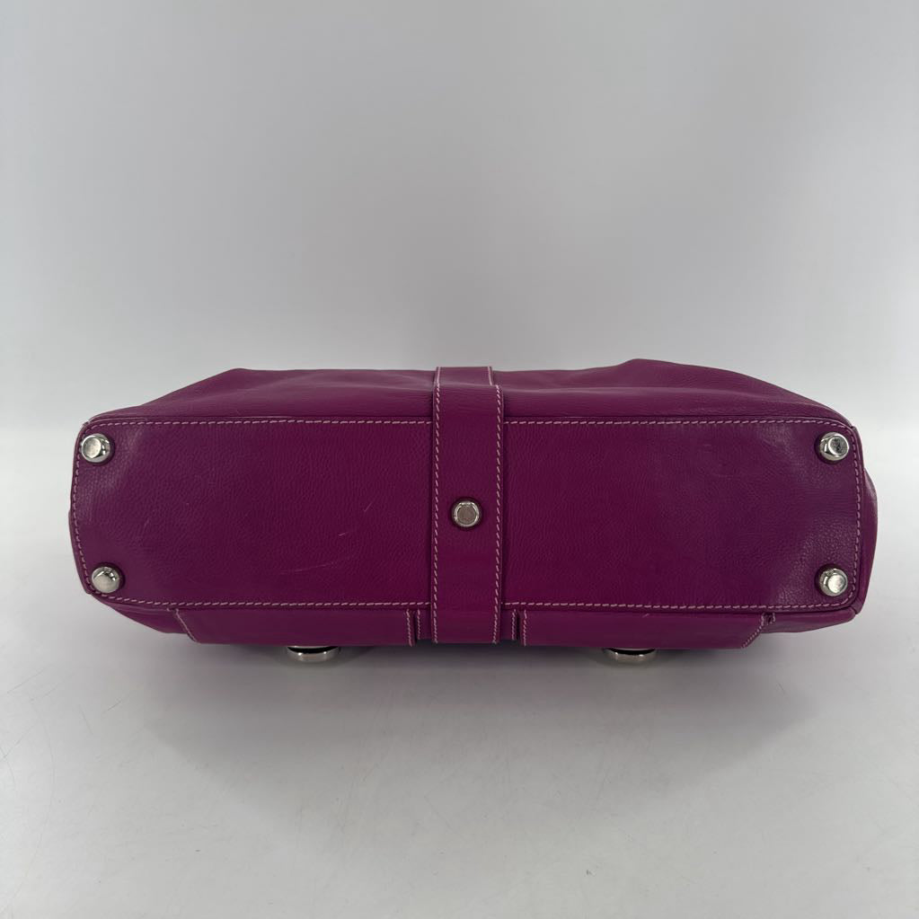 leather double handle bag