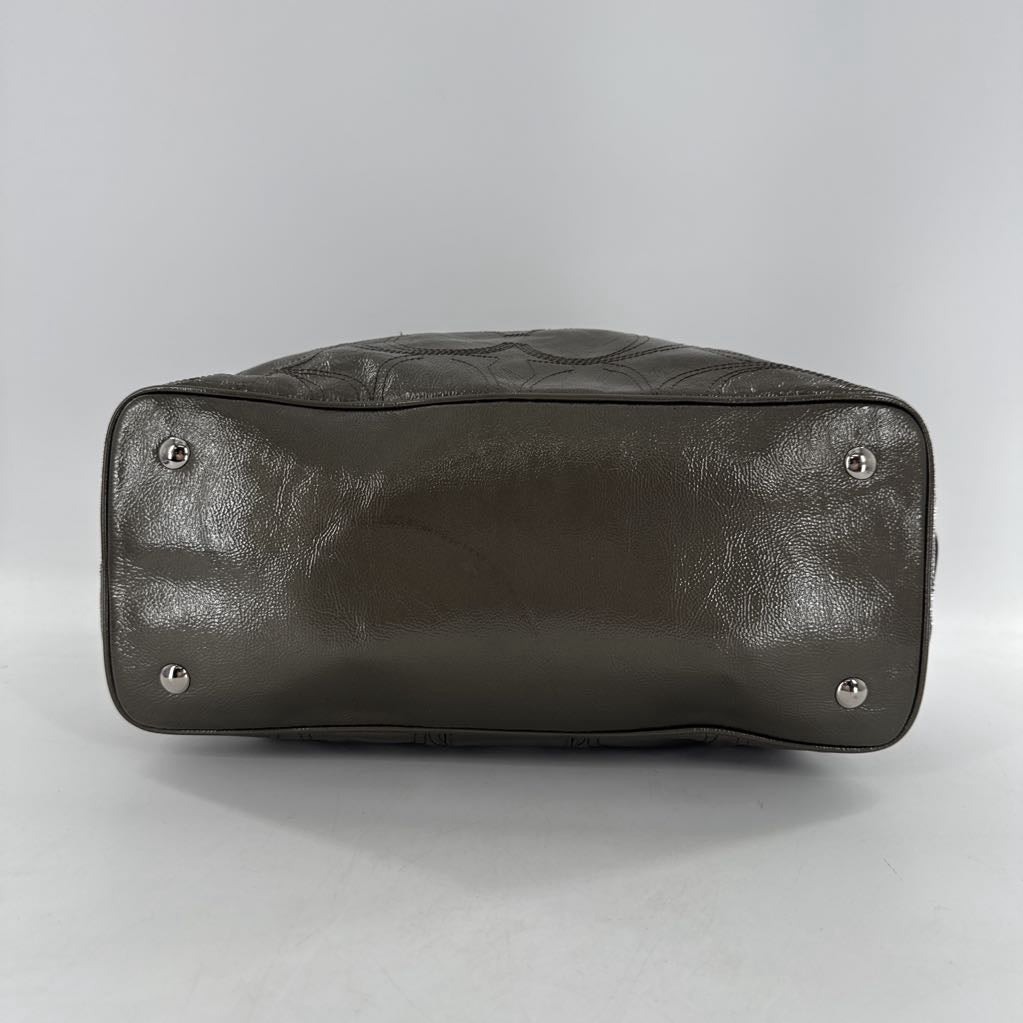 signature patent leather tote