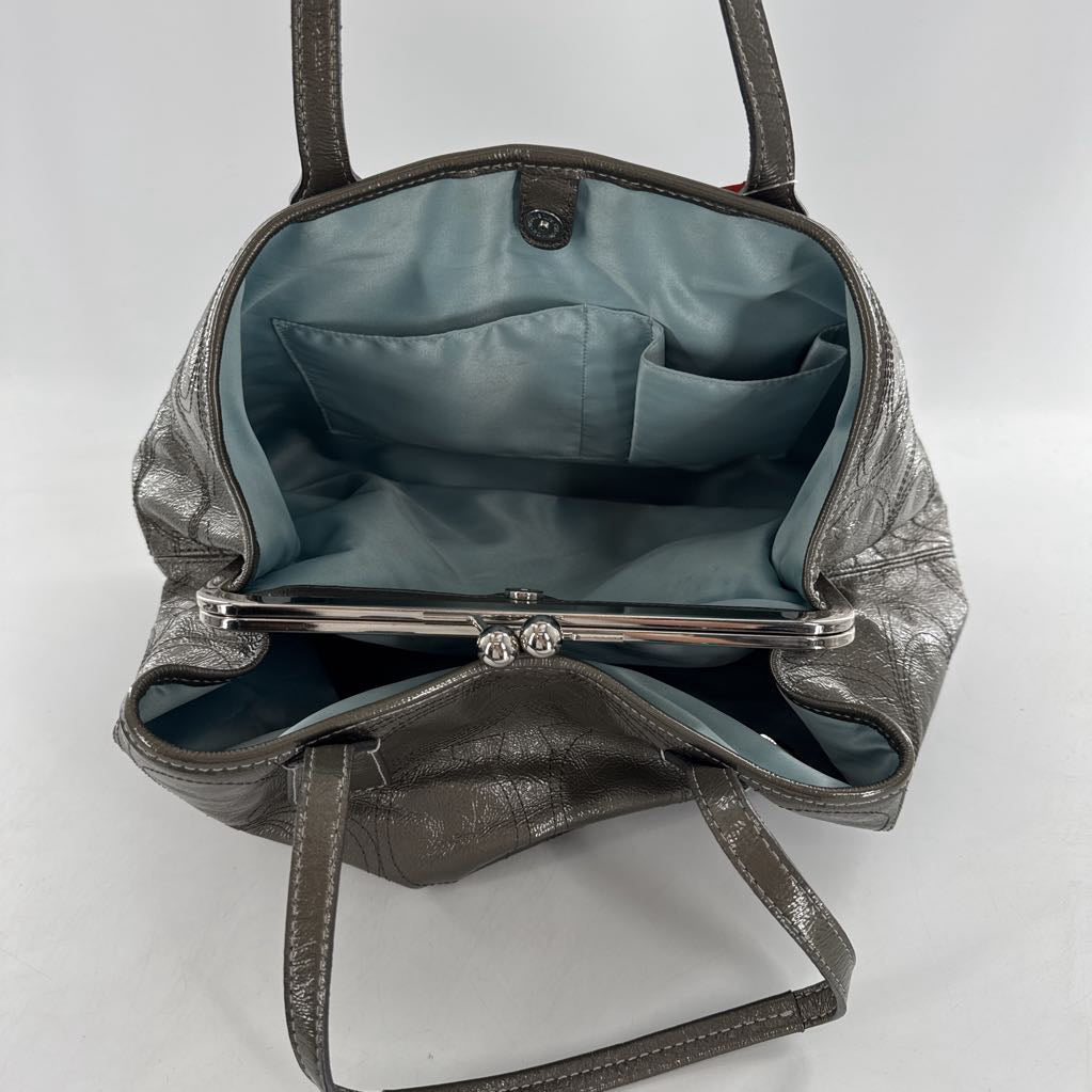 signature patent leather tote