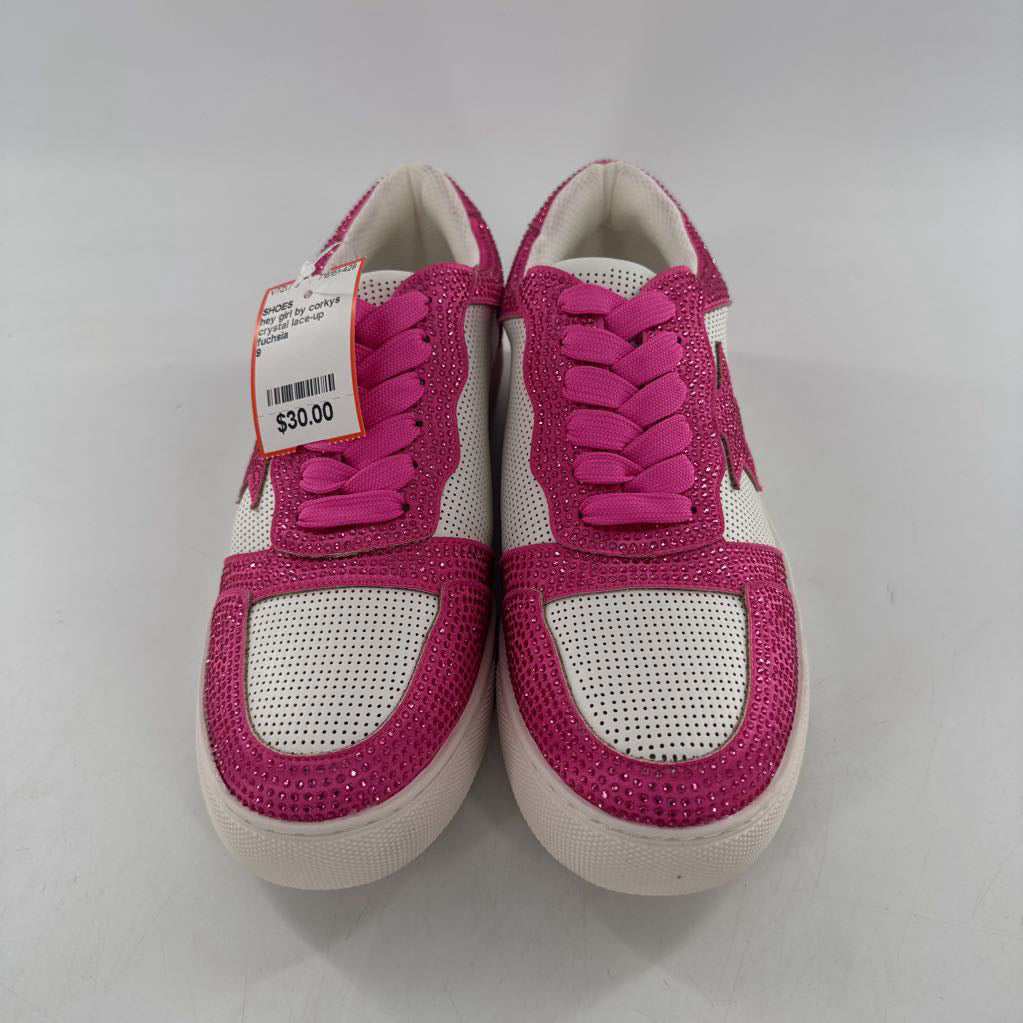 crystal lace-up sneaker