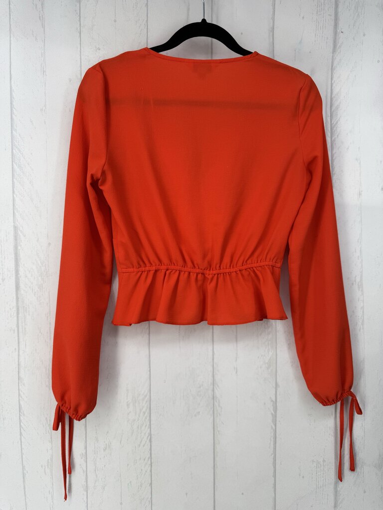 4 v-neck l/s peplum top