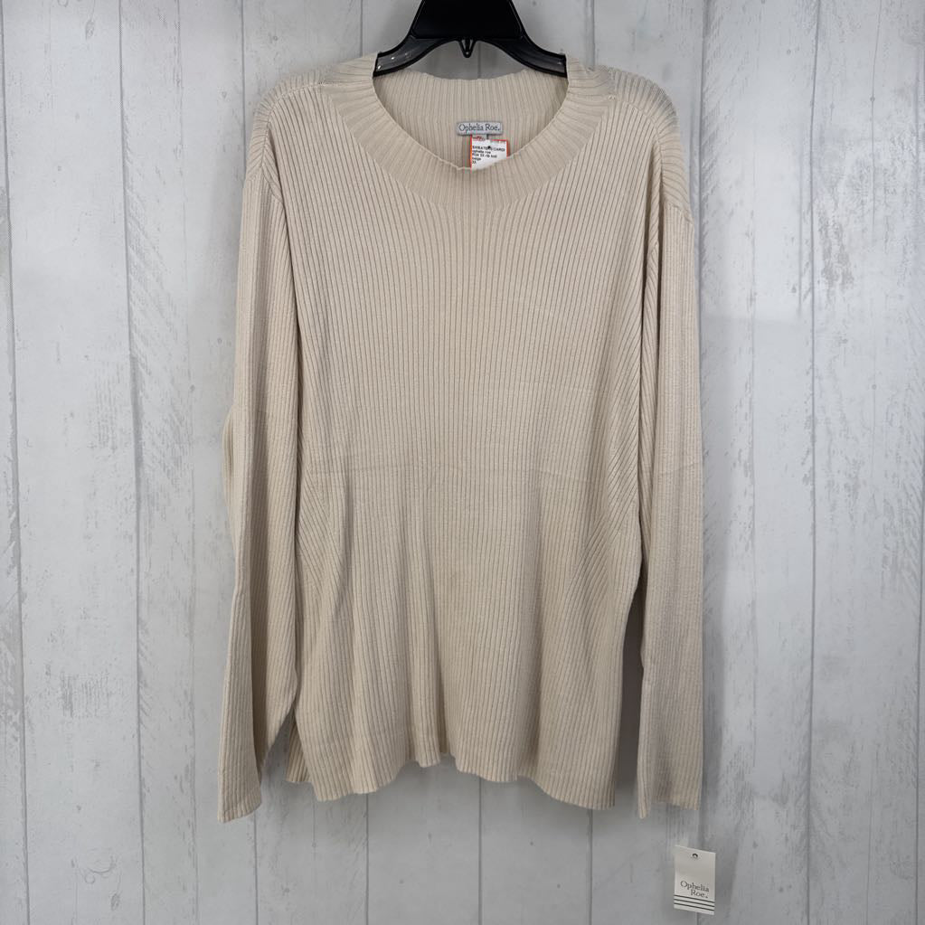 R34 3X rib knit mock-neck sweater