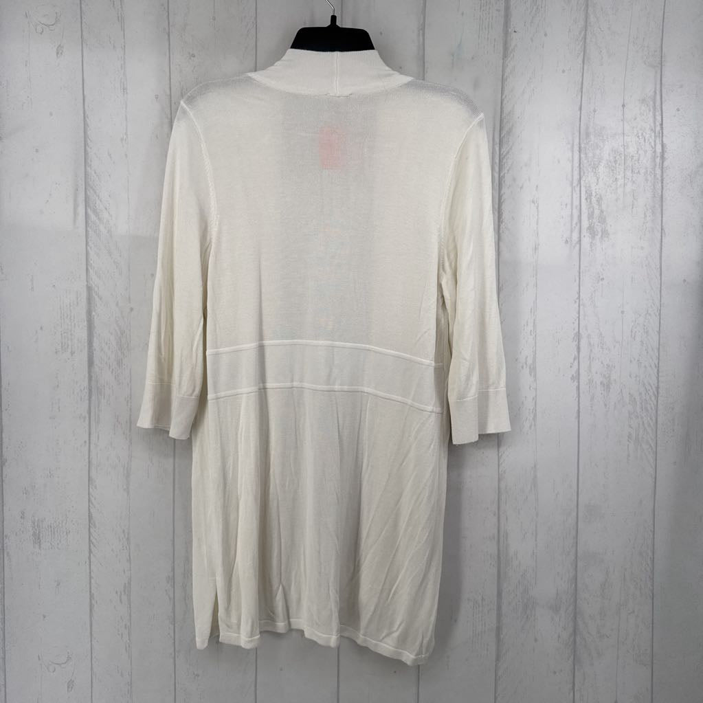 L 3/4 slv open front cardi