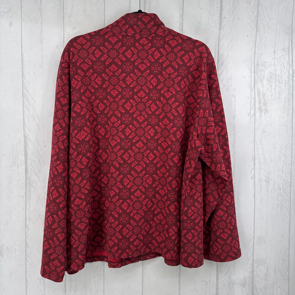 2X printed zip-up sweatshirt