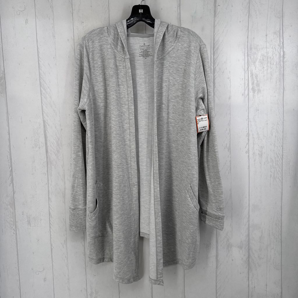 M open front cardi w/hood