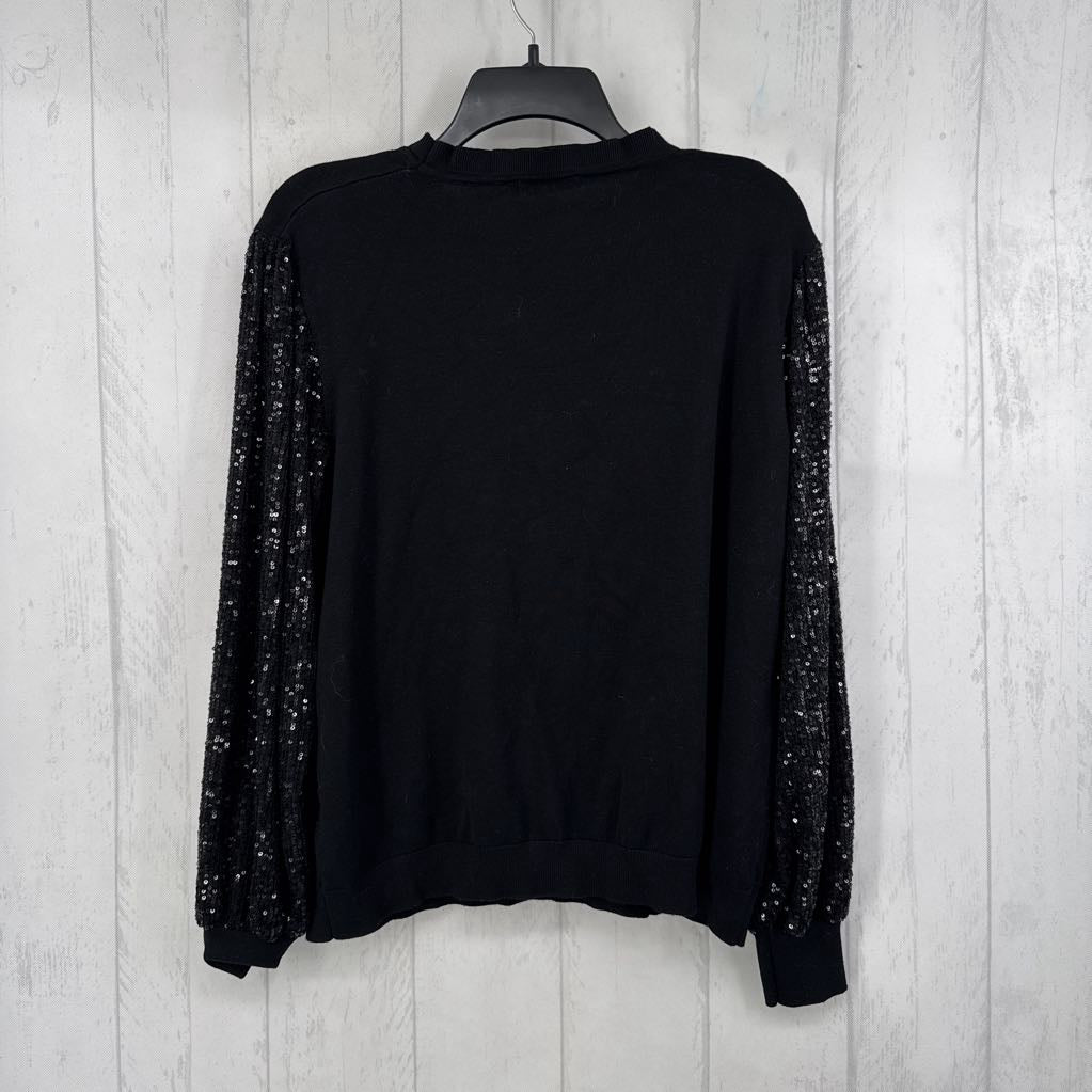 L sequin slv sweater