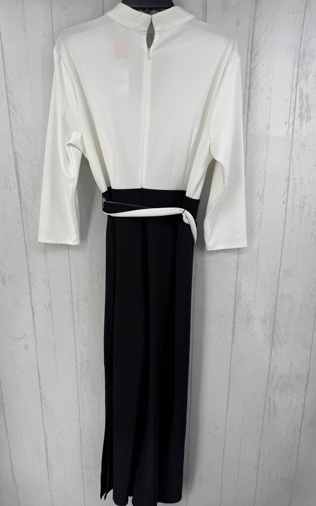 16P notch-neck l/s jumpsuit