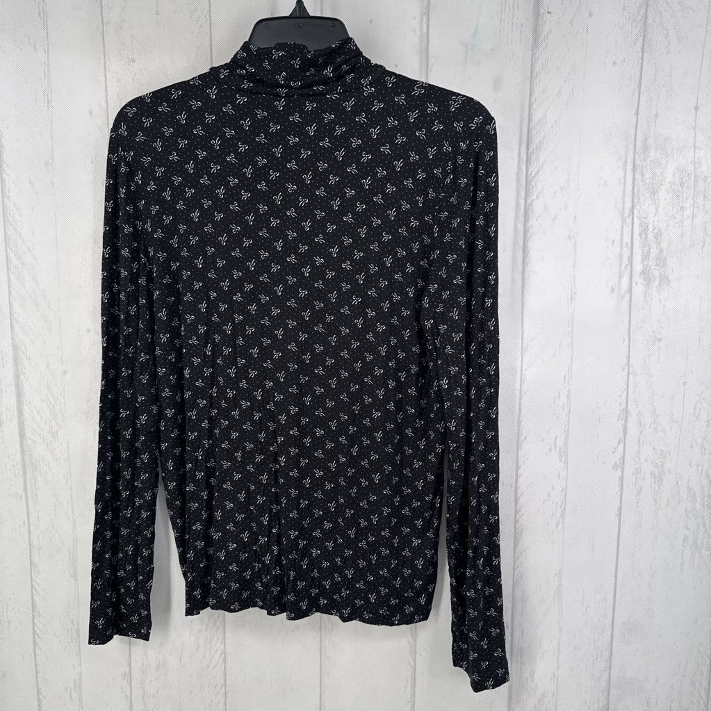 L bow print l/s t-neck