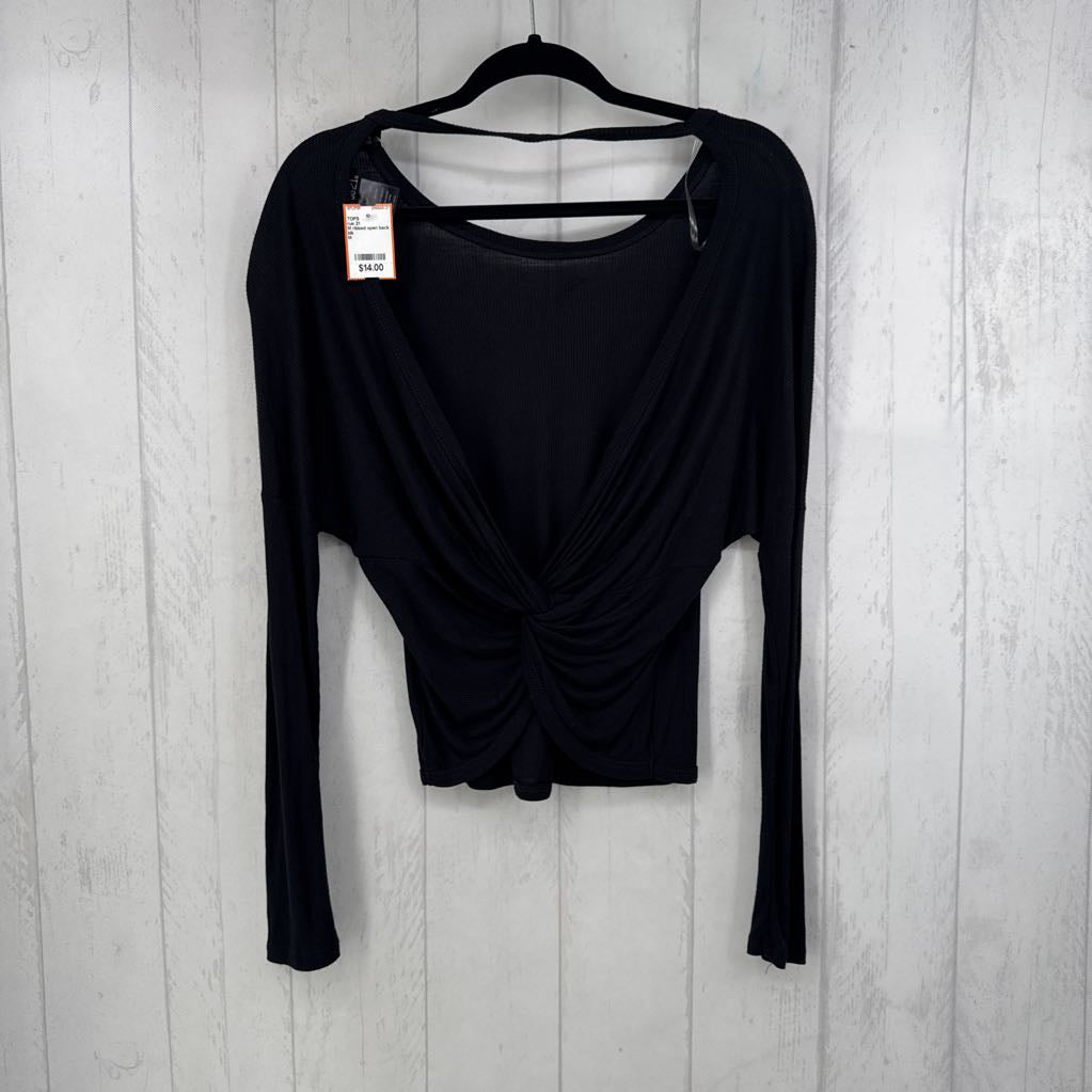 M ribbed open back l/s top