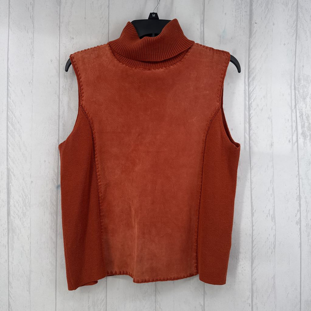M suede sweater vest