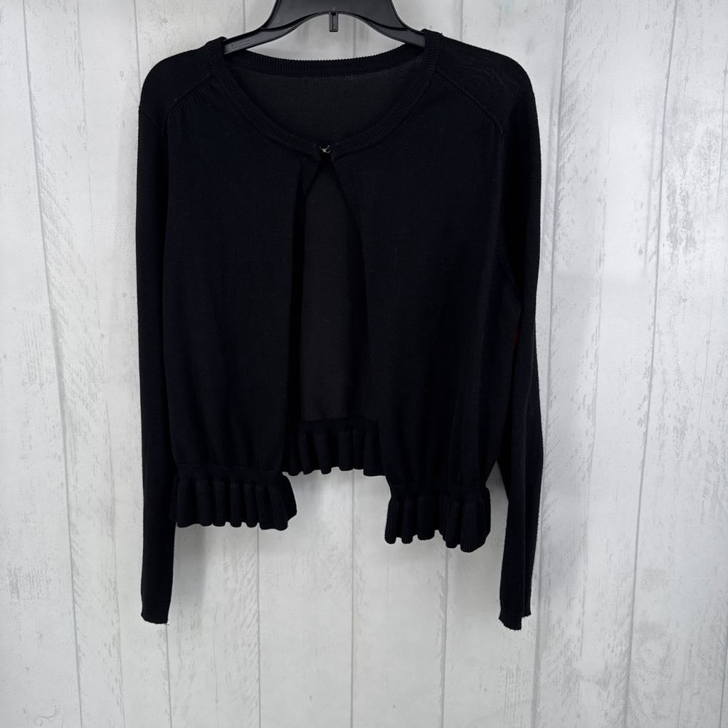 L ruffle hem cardi