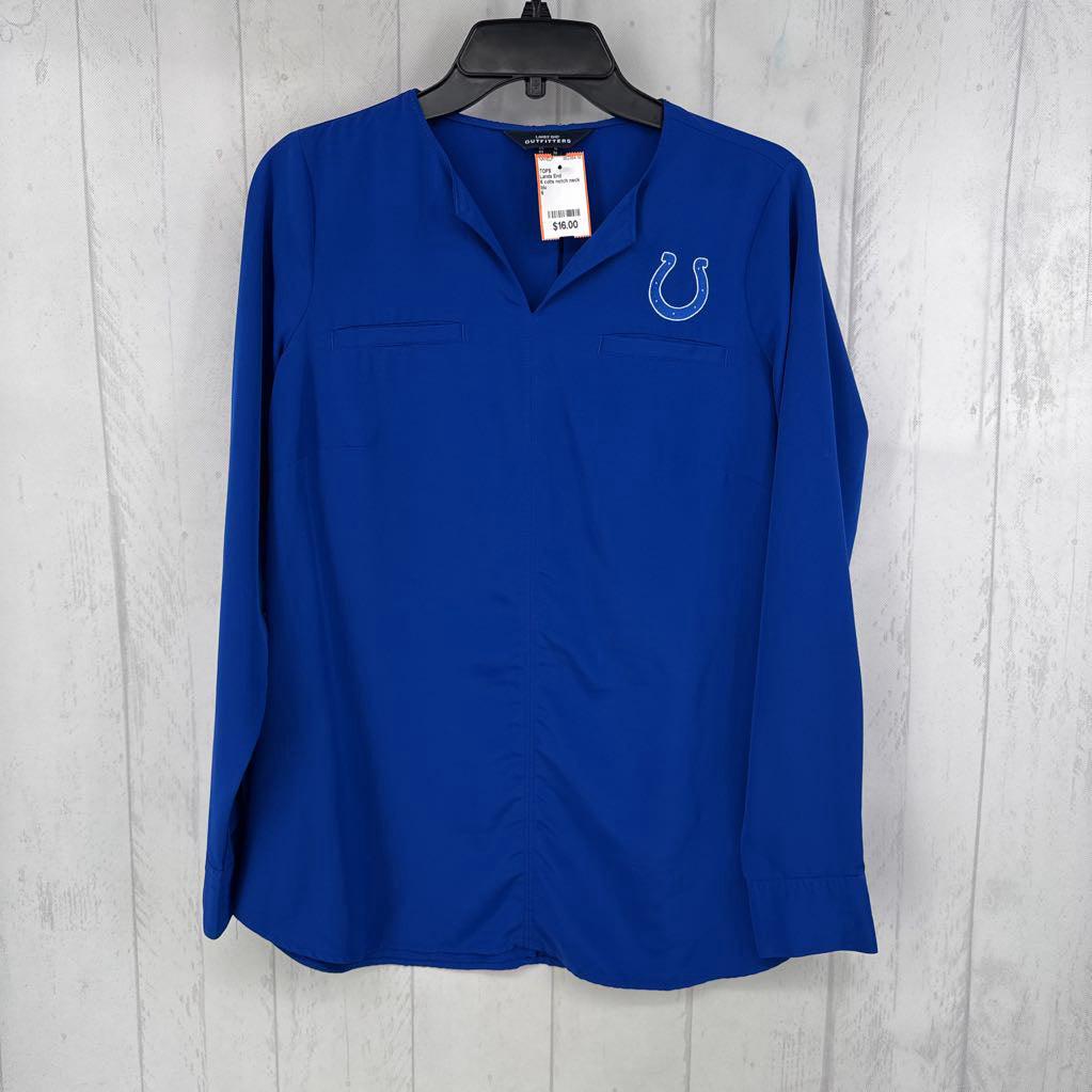 6 colts notch neck l/s top