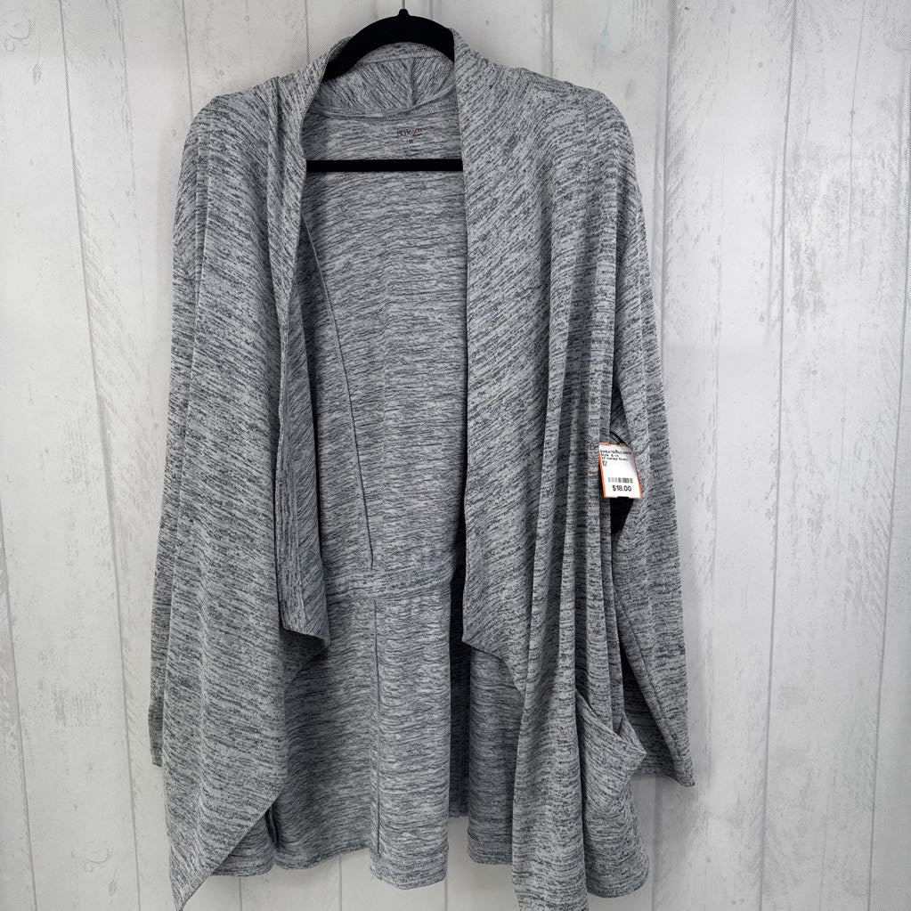 3X marled flowy cardi