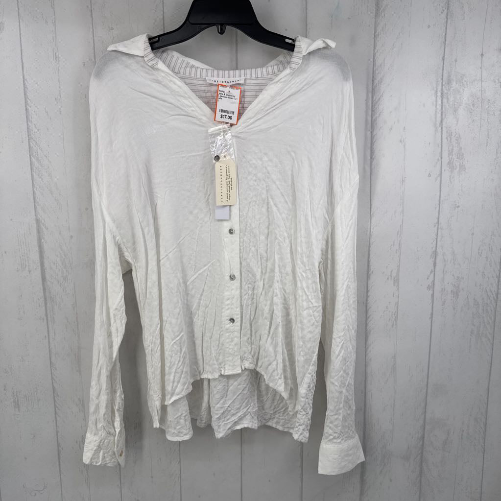 L button down l/s top