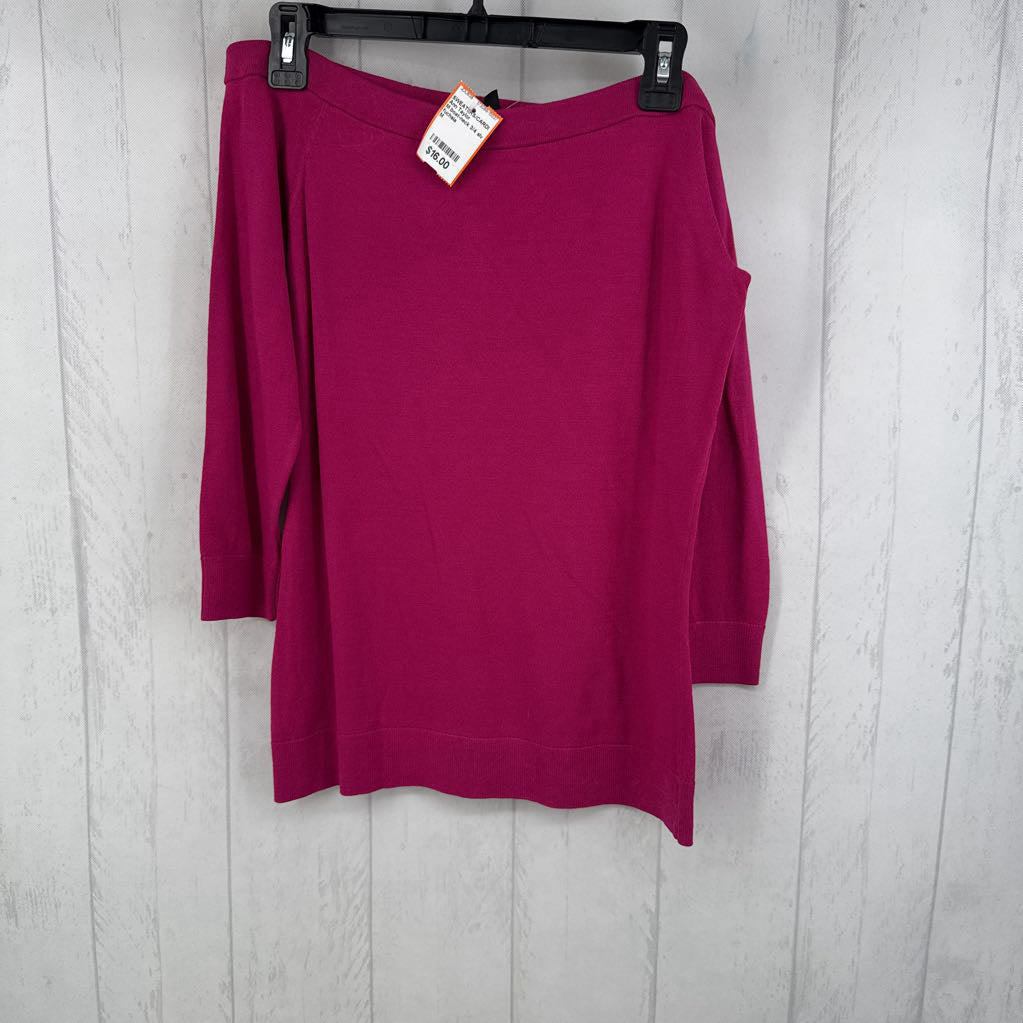 M boat-neck 3/4 slv sweater