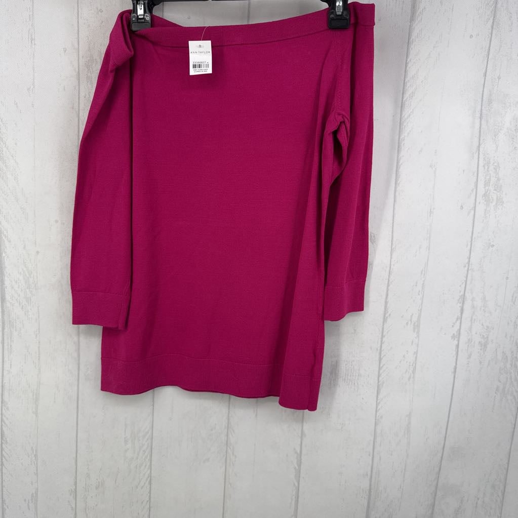 M boat-neck 3/4 slv sweater