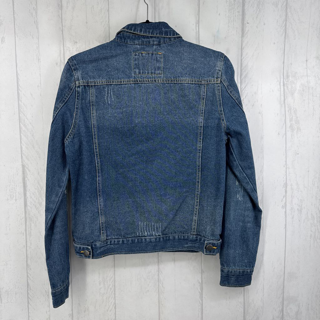 S flo embroidered jean jacket