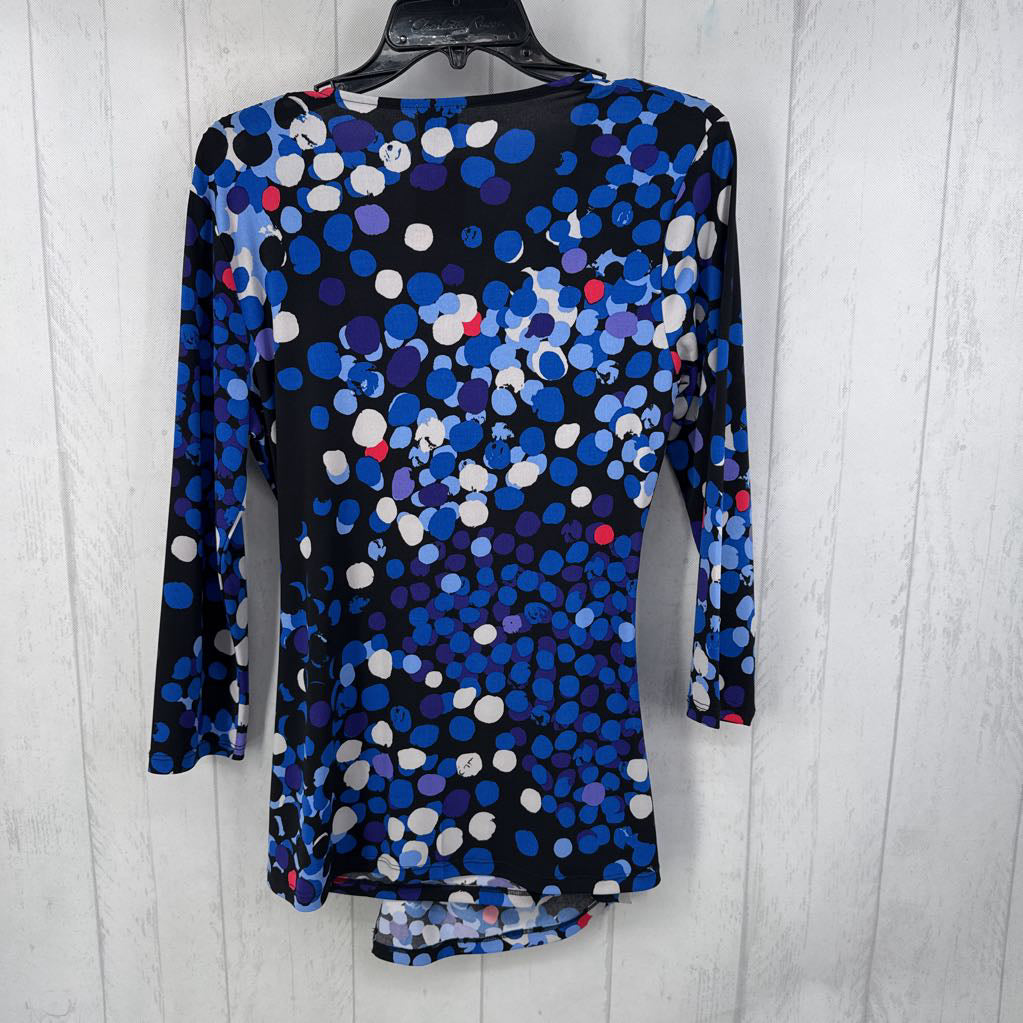 S printed crossover 3/4 slv top