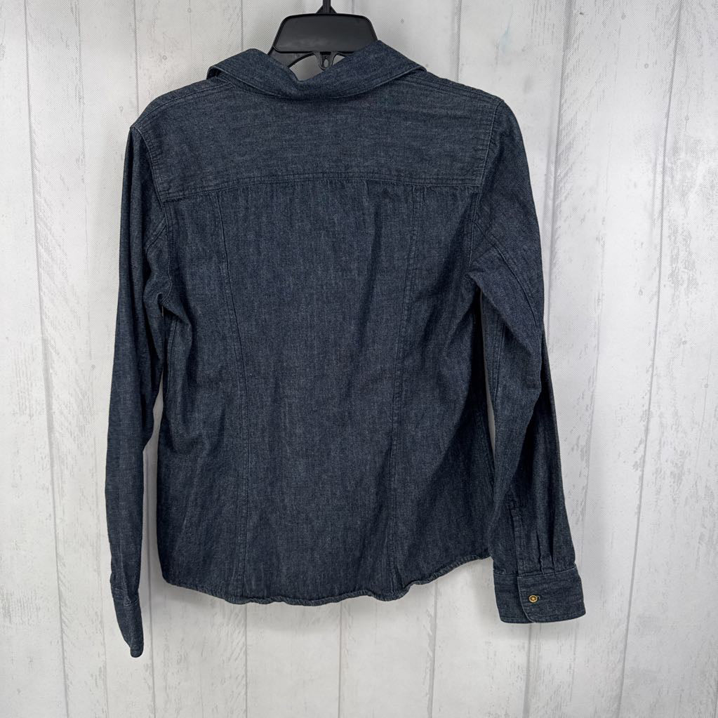 4 denim button down l/s top