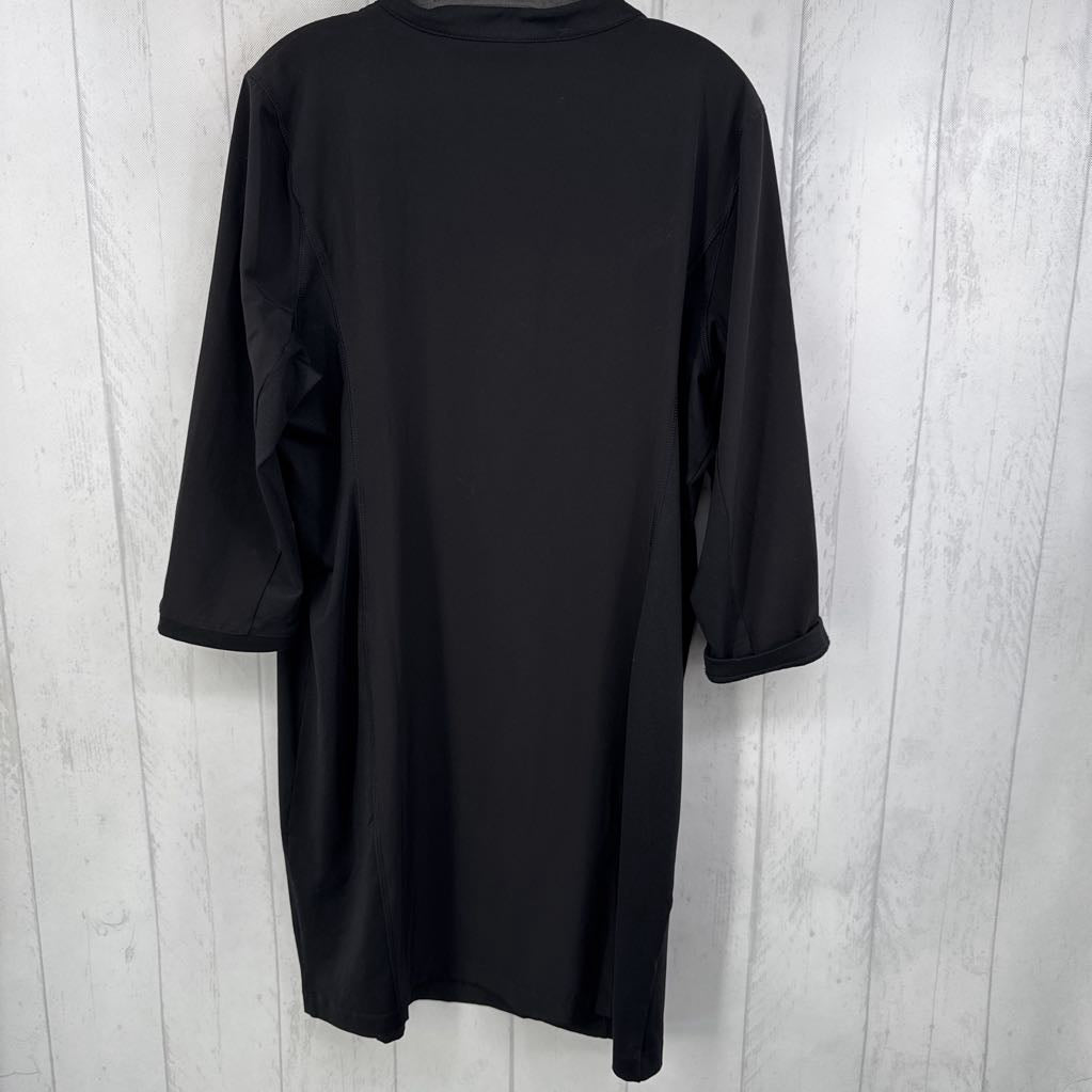 14 quarter button down 3/4 slv dress