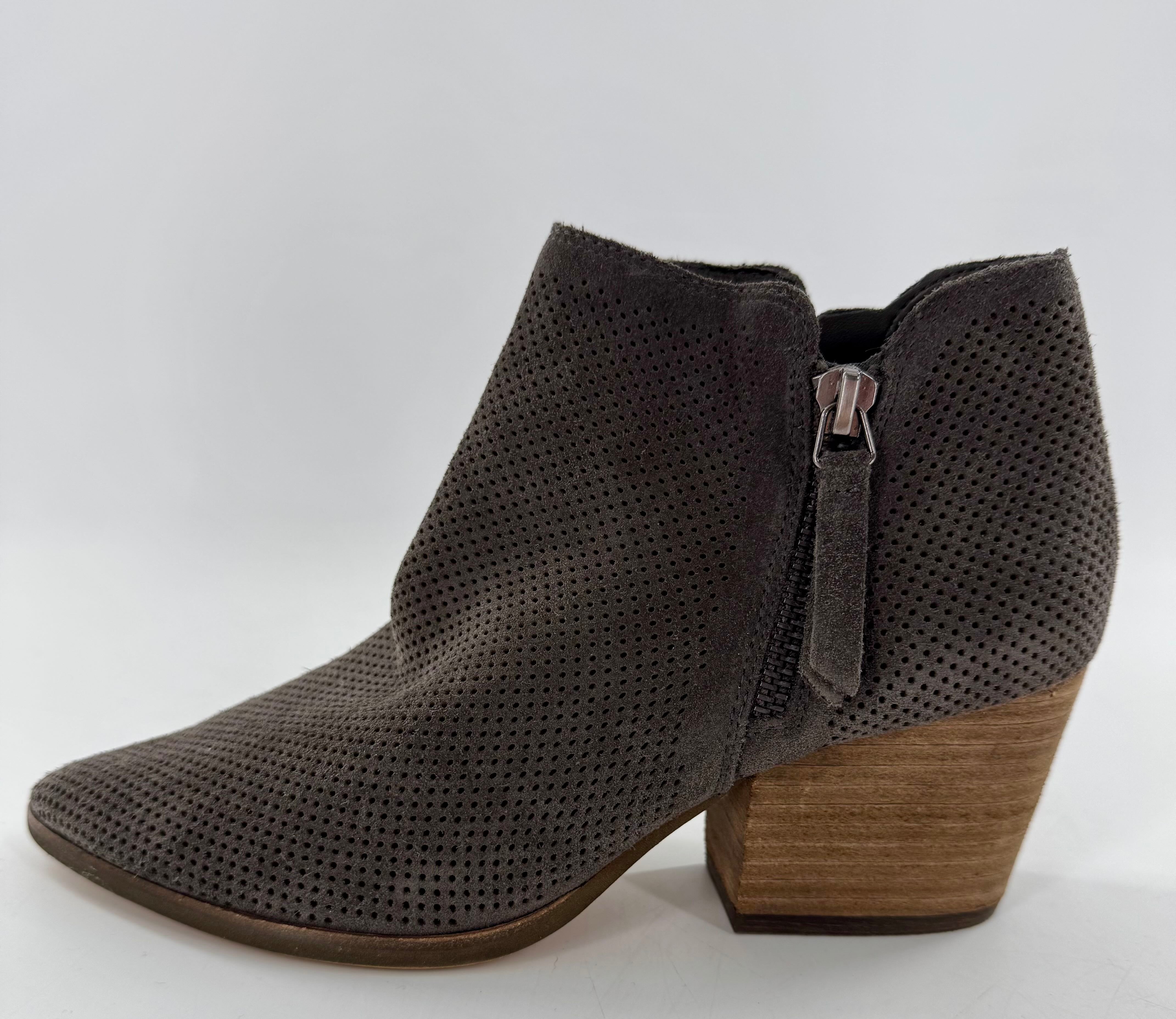 7 perforated leather bootie