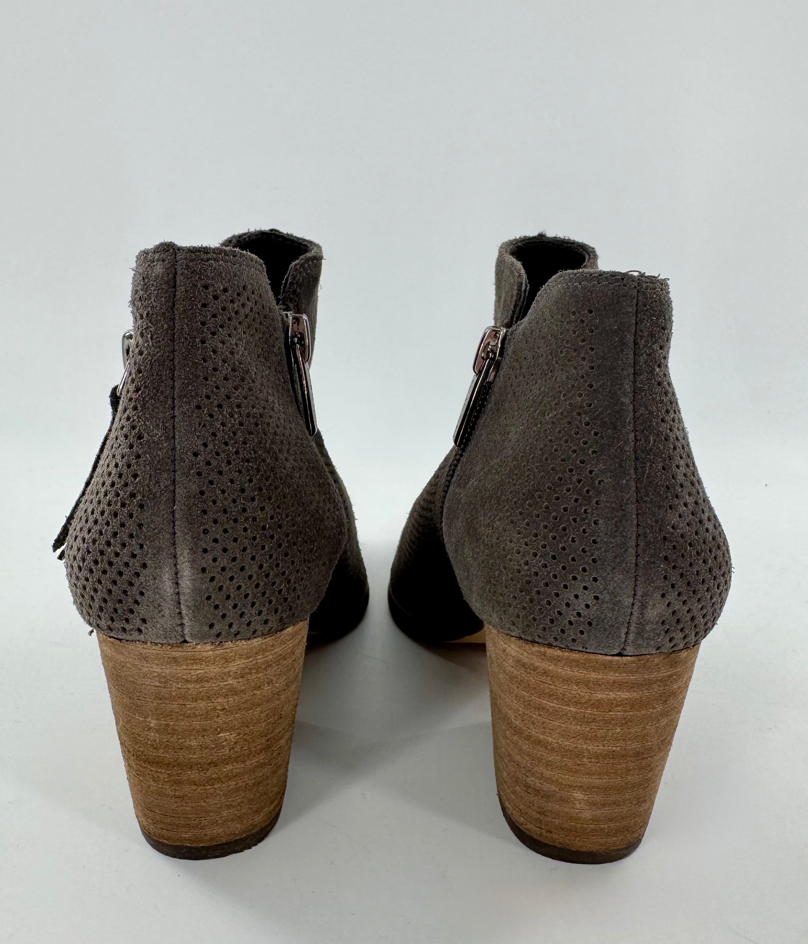 7 perforated leather bootie