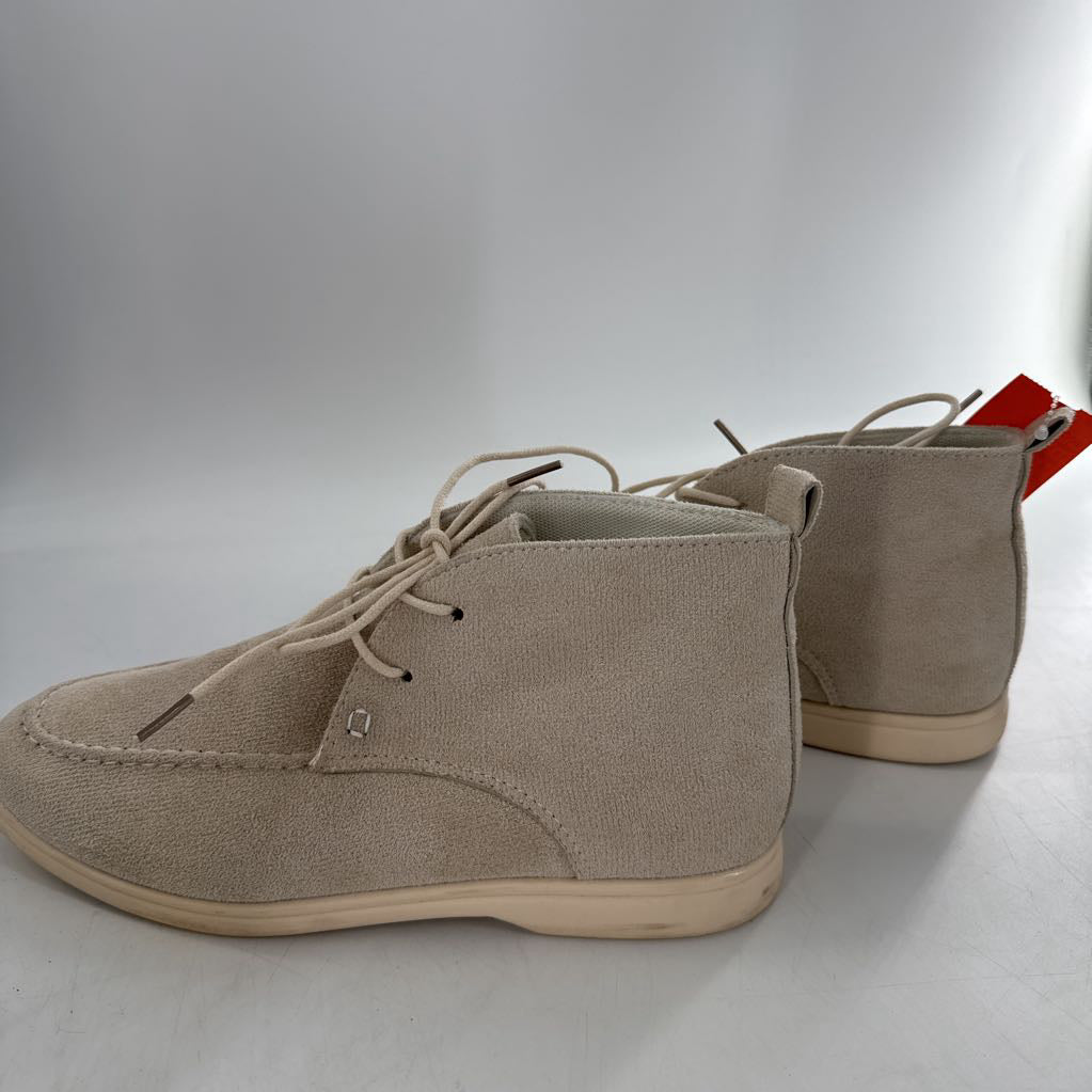 8.5 faux suede lace-up bootie