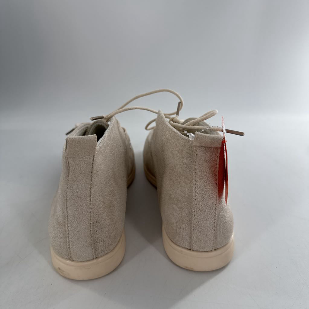 8.5 faux suede lace-up bootie