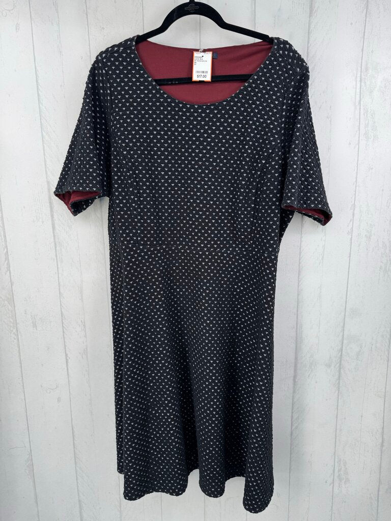 2X textured s/s dress