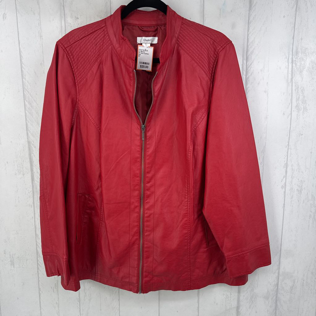 2X faux leather jacket