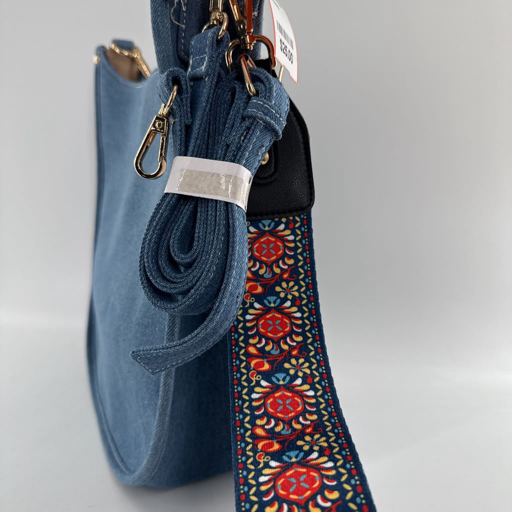 denim messenger crossbody