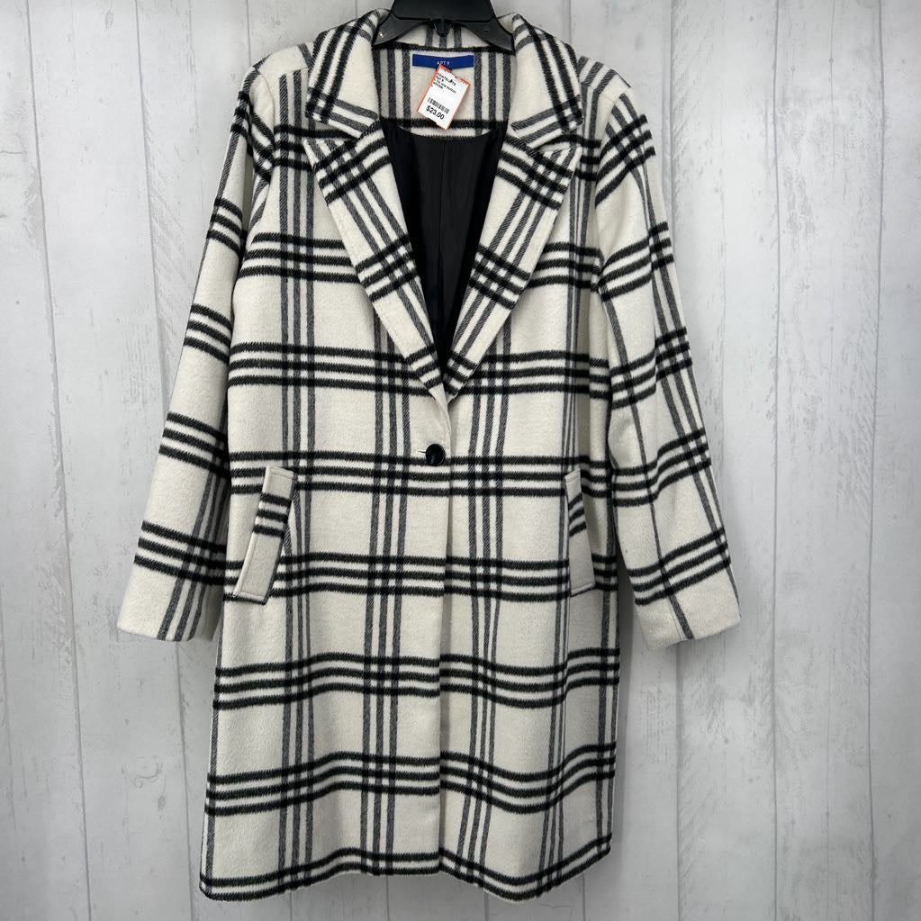 L l/s one button shacket