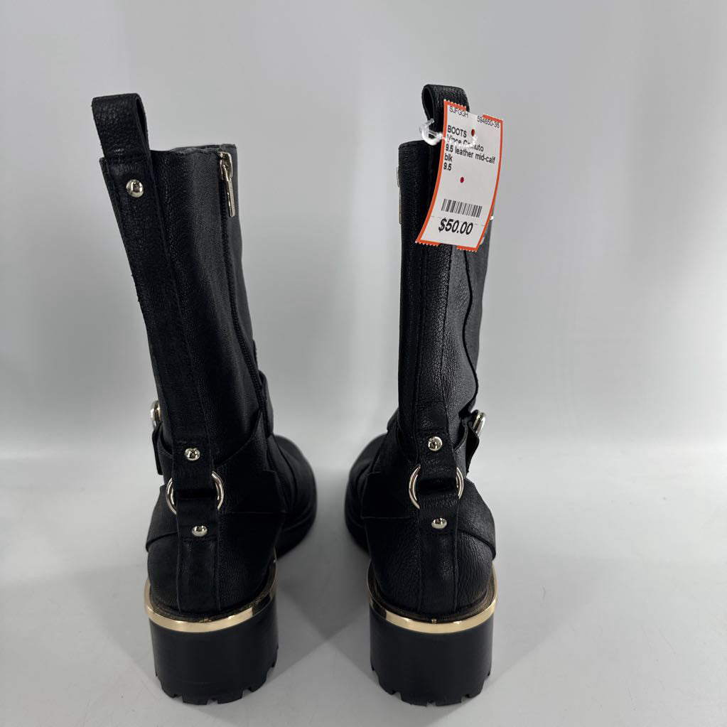 9.5 leather mid-calf boot