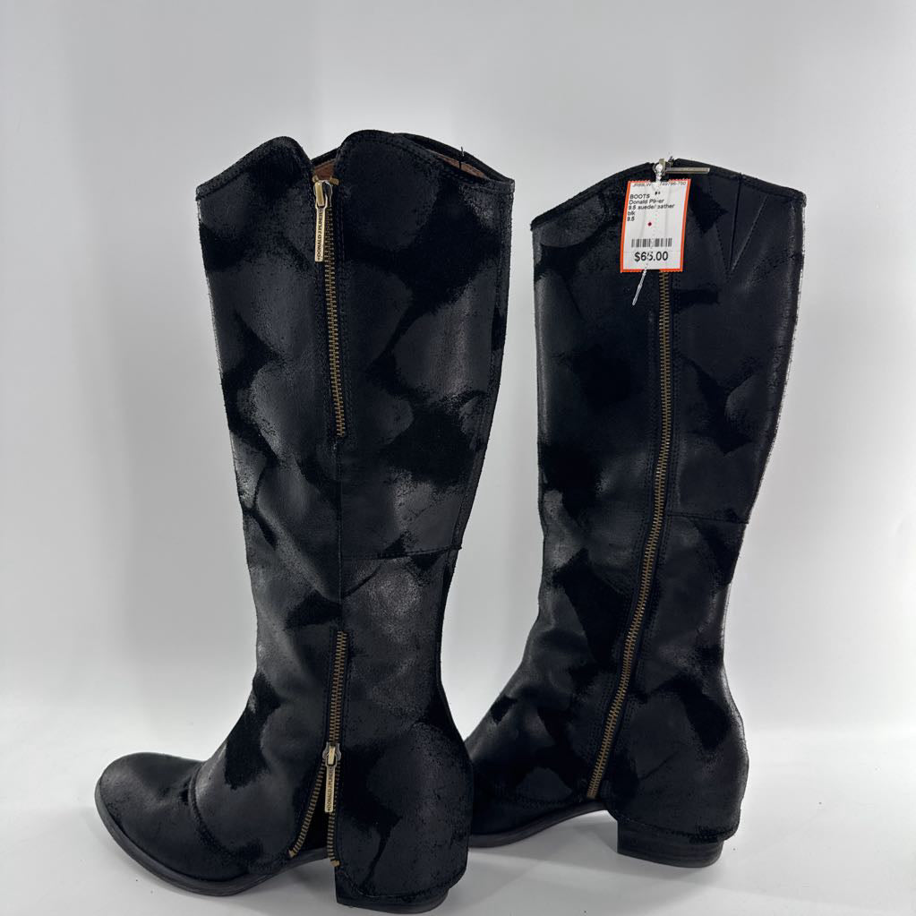 9.5 suede/leather tall riding boot