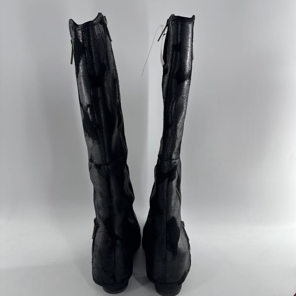 9.5 suede/leather tall riding boot