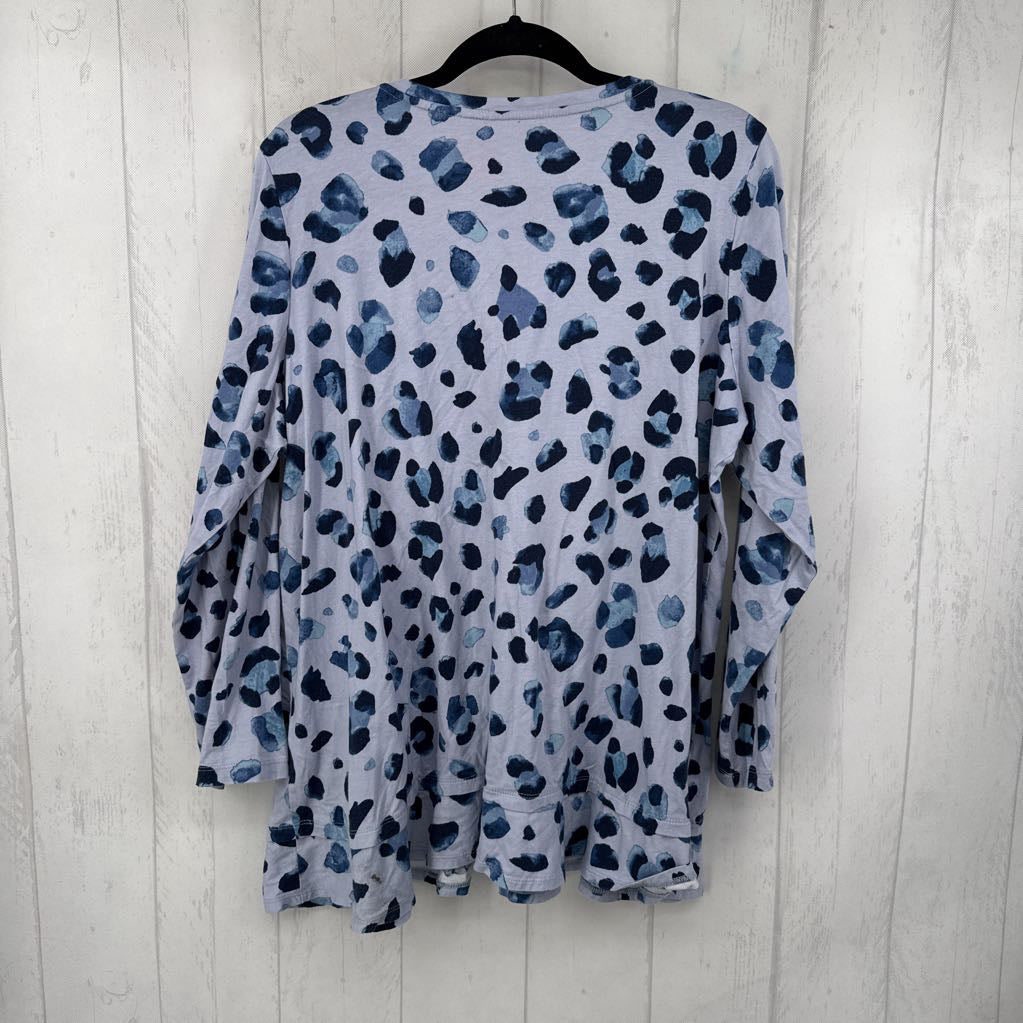 2X animal print l/s top