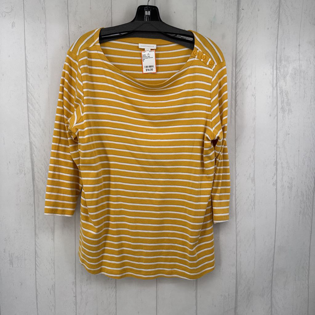 1X striped 3/4 slv top