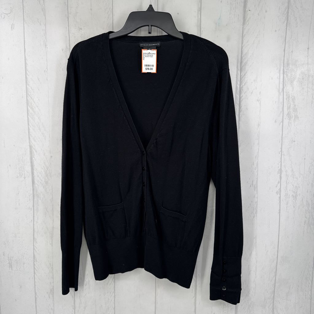 XL button front cardi