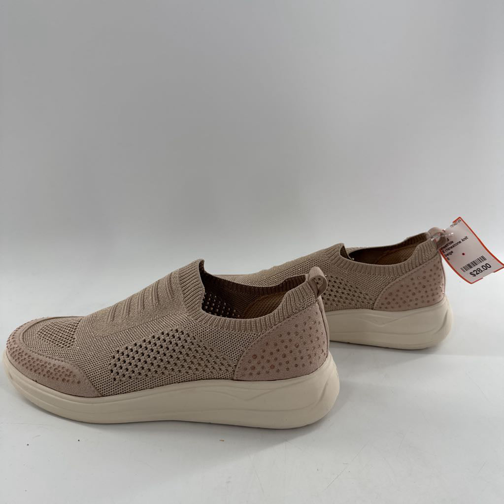 8 rhinestone knit slip-on sneaker