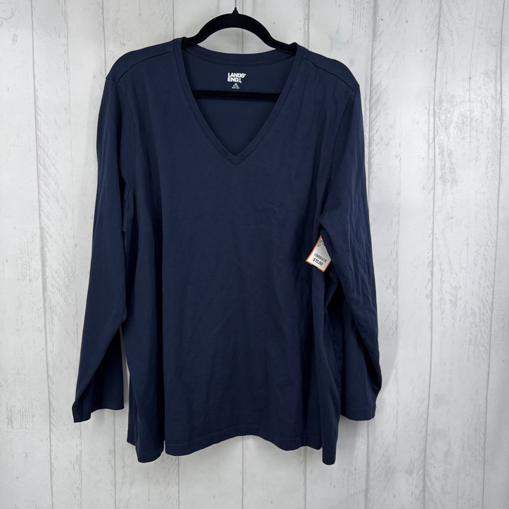 2X v-neck l/s tee