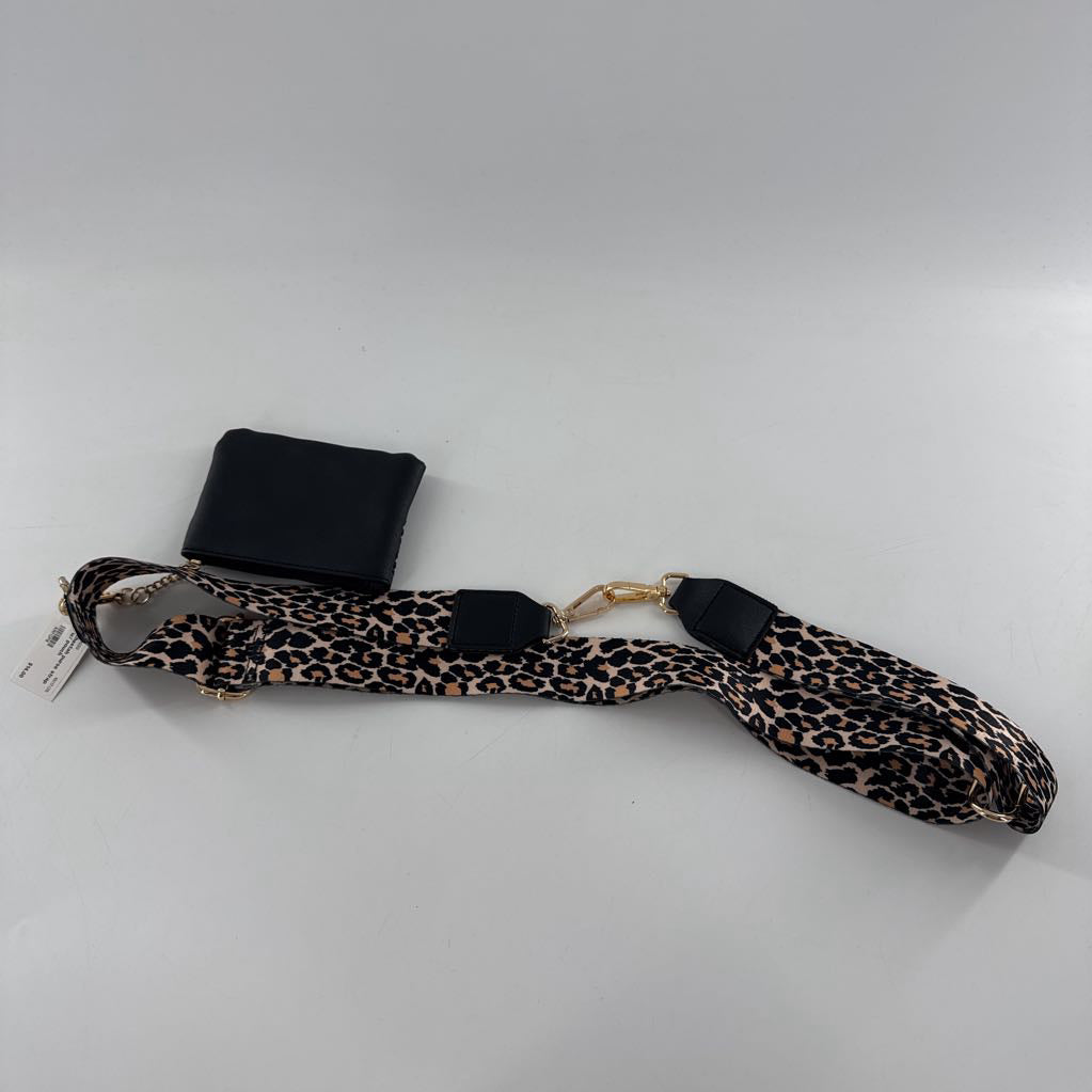 cheetah purse strap w/ pouch