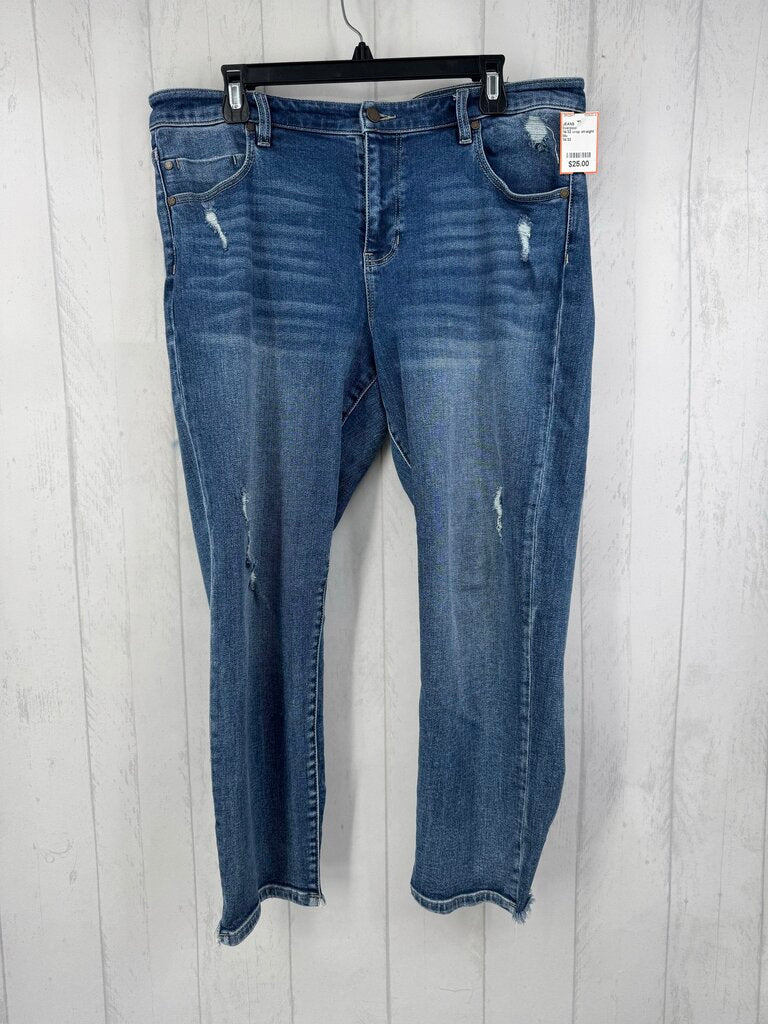 14/32 crop straight leg jean