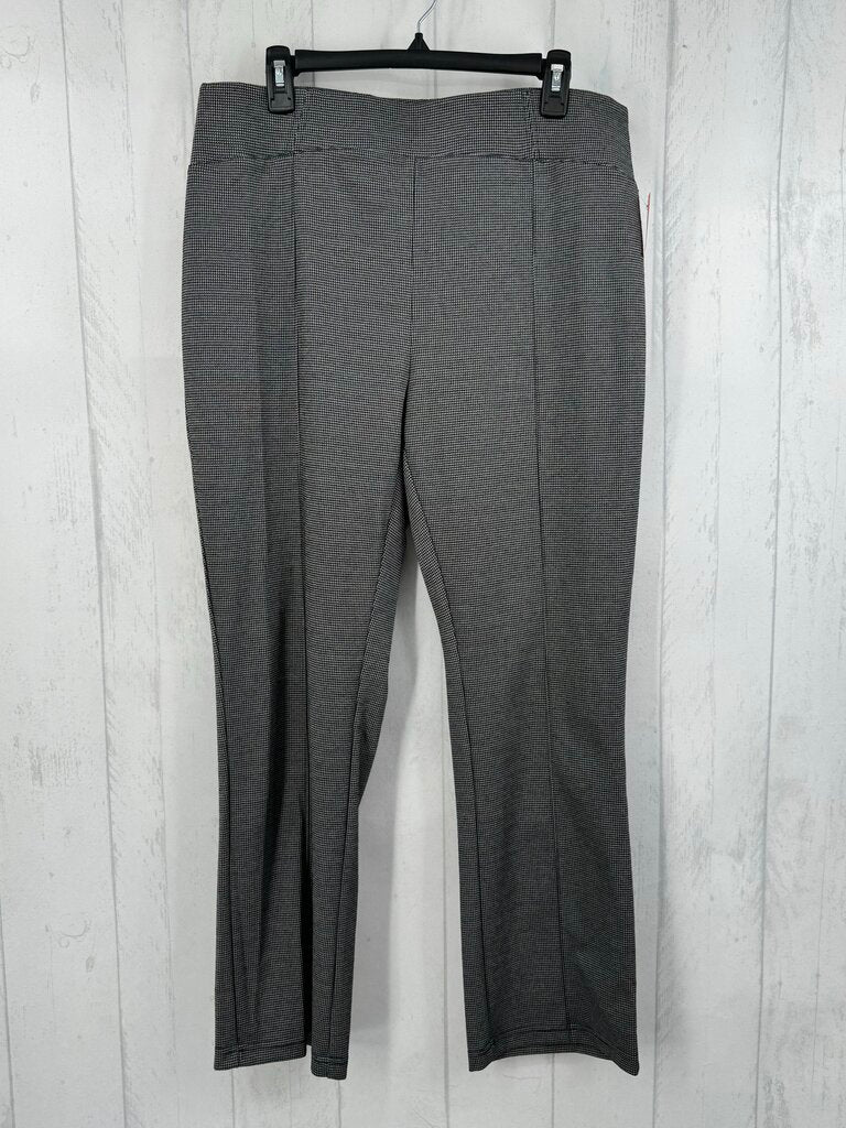 1X checkered pull-on bootcut pant
