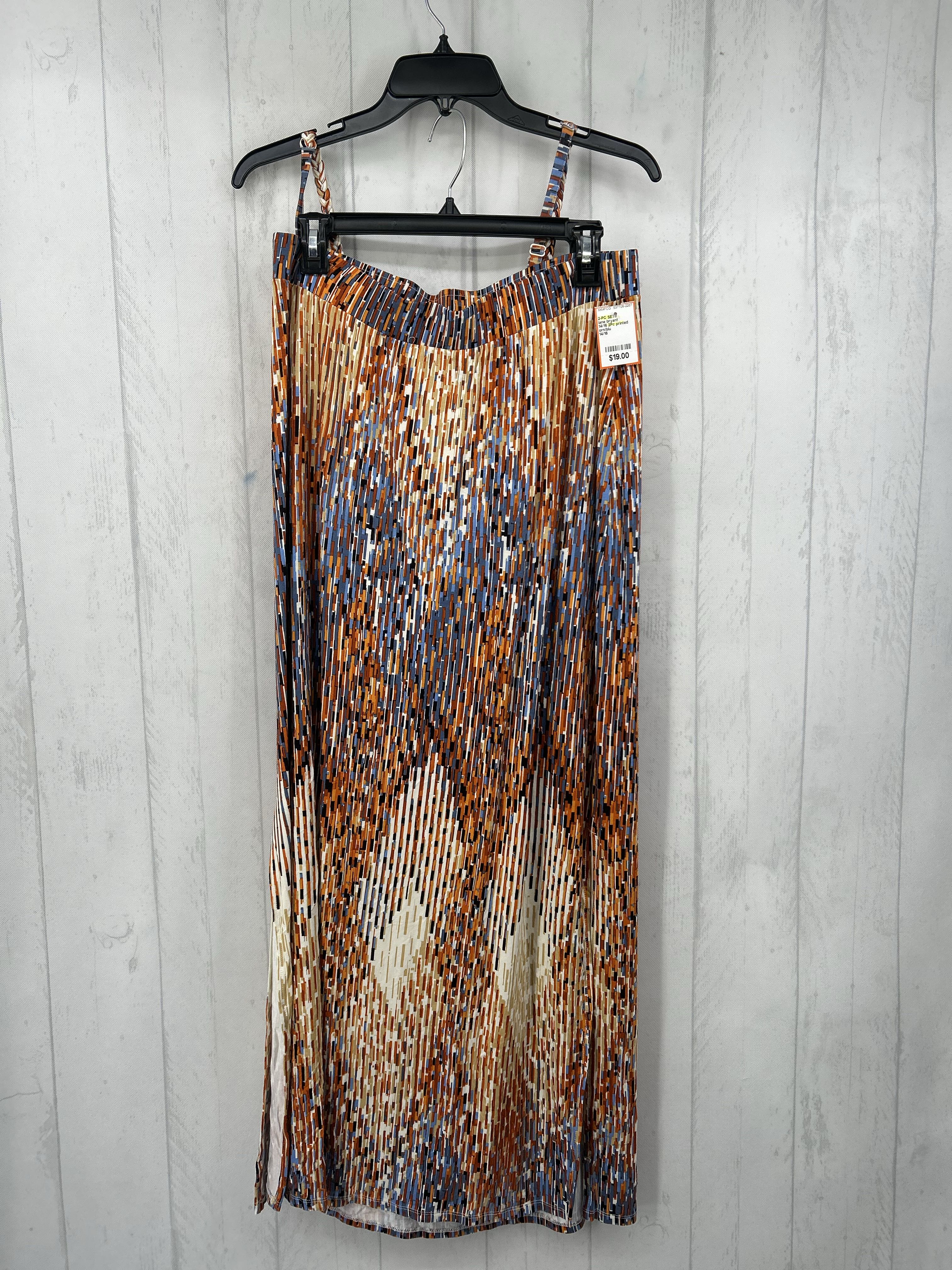 14/16 2Pc printed cami & skirt set