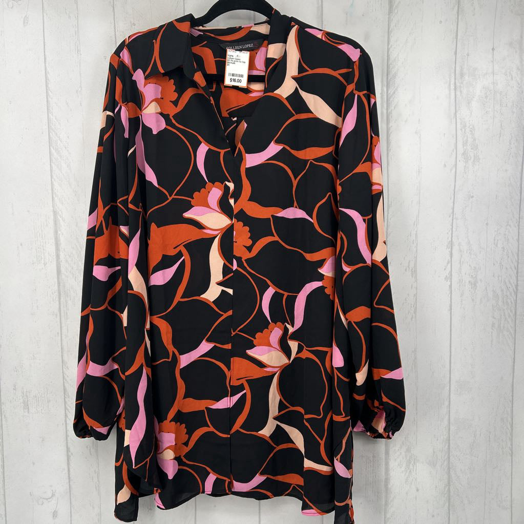 2X flo print l/s top