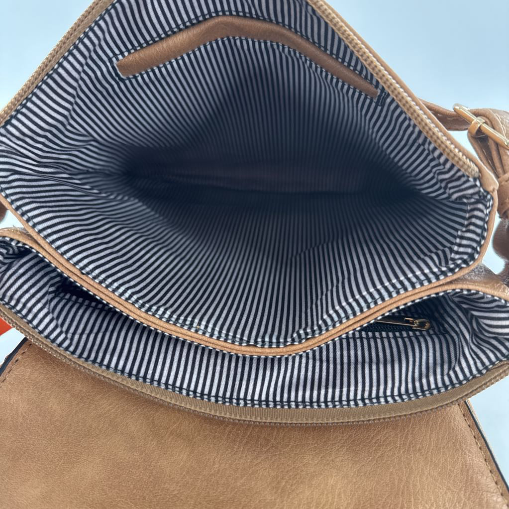 tassel zip around crossbody