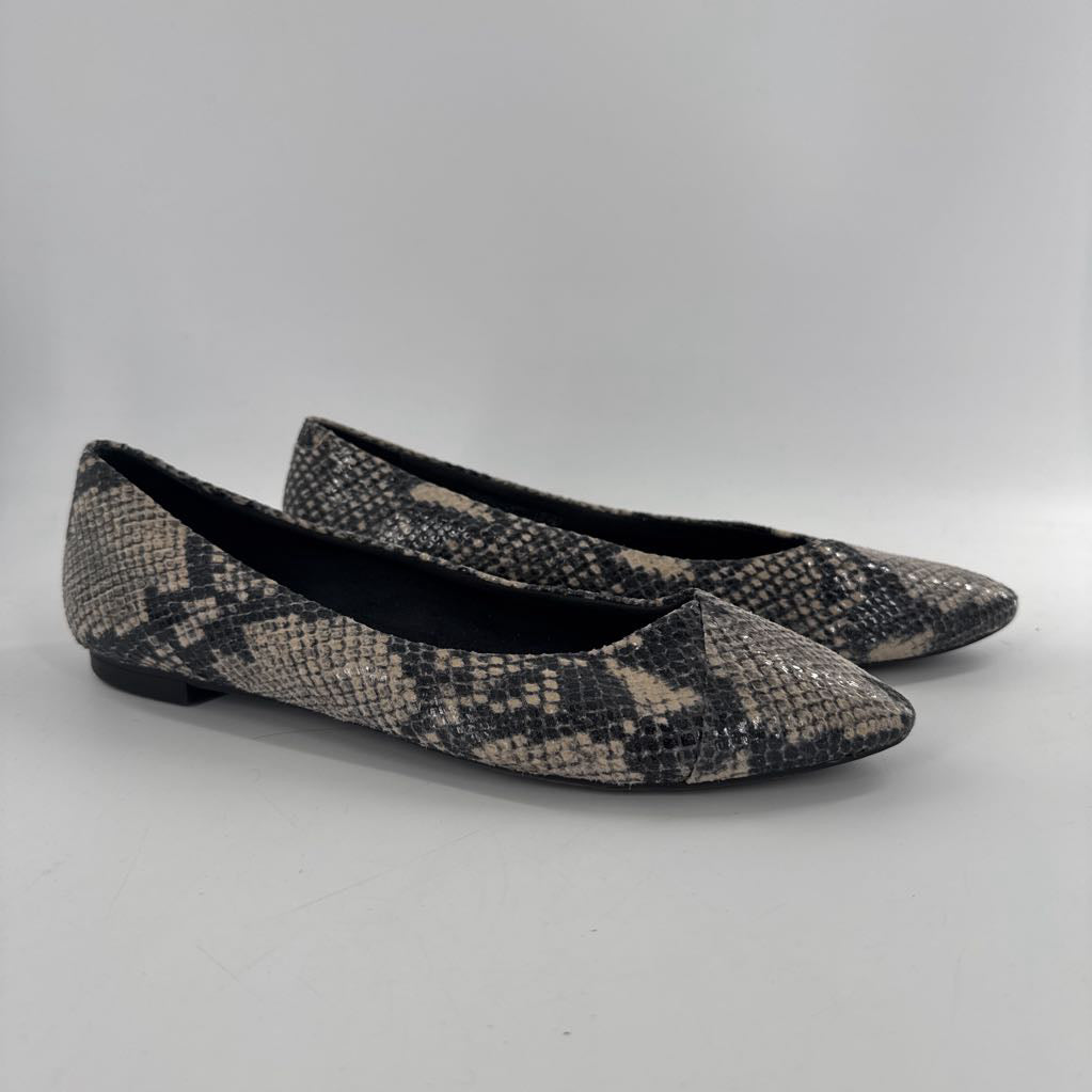 7.5 snakeskin print flats