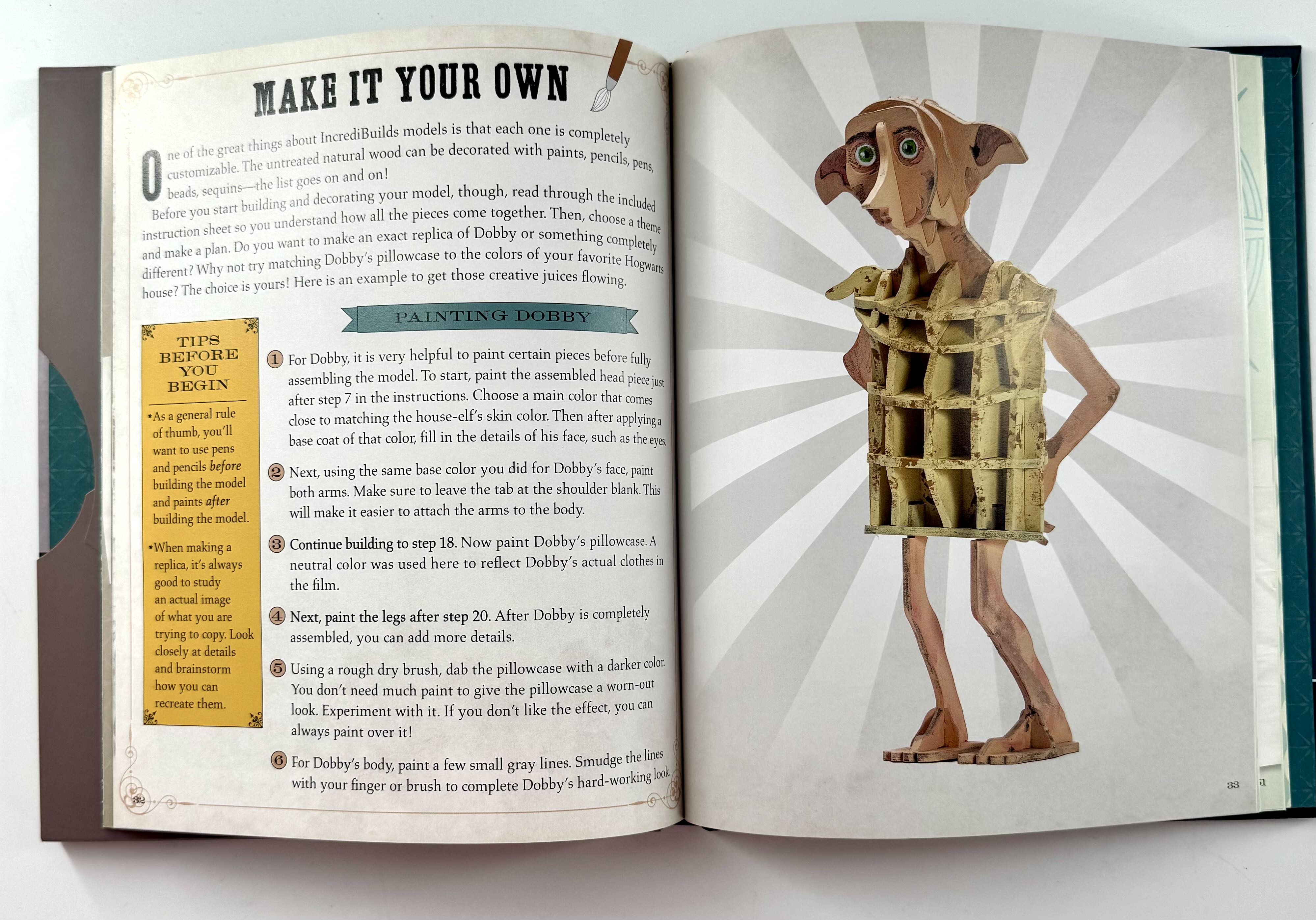 harry potter book & model sets- dobby & buckbeak