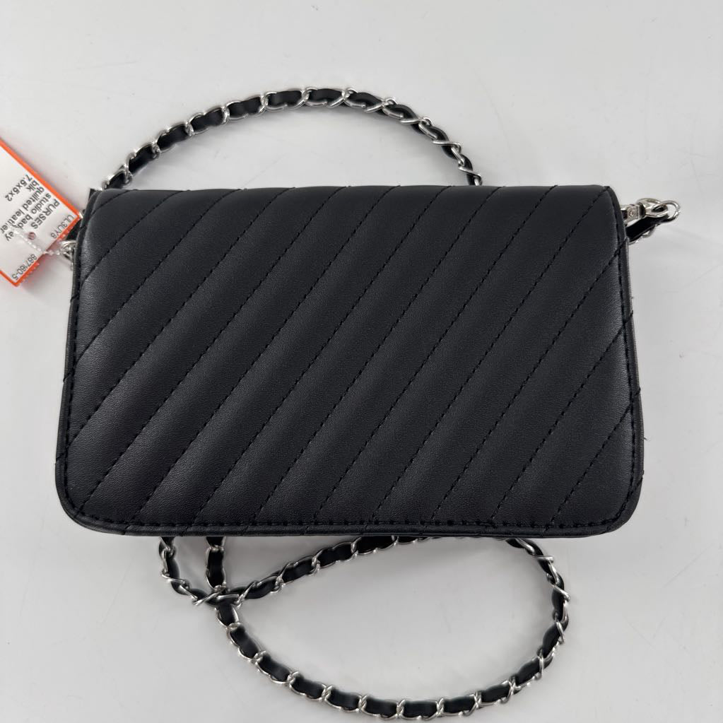 quilted leather chain strap crossbody